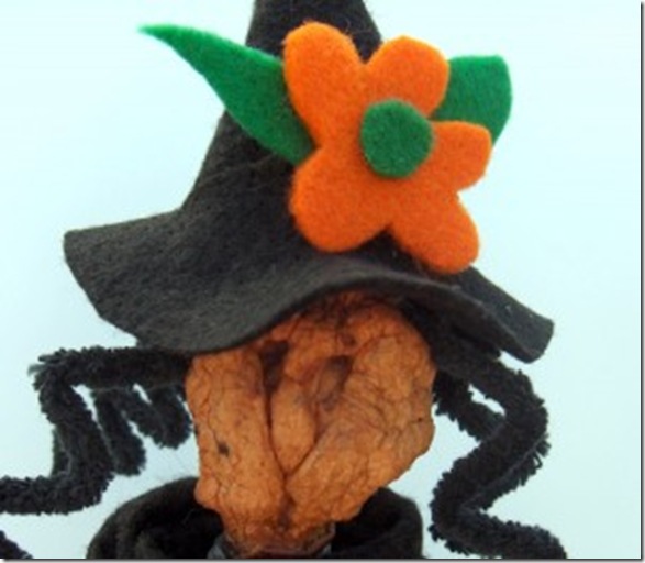 Hazel the Halloween Witch Apple Head Doll
