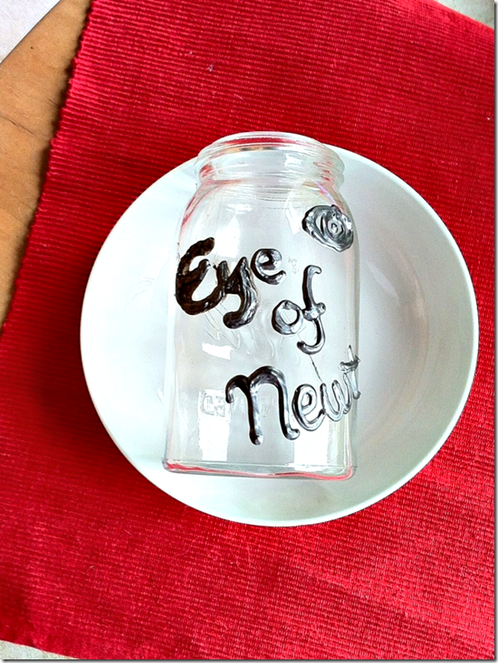 eye of newt halloween jar