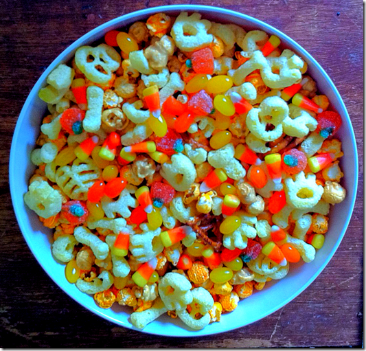 Caramel Corn Halloween Snack Mix Recipe