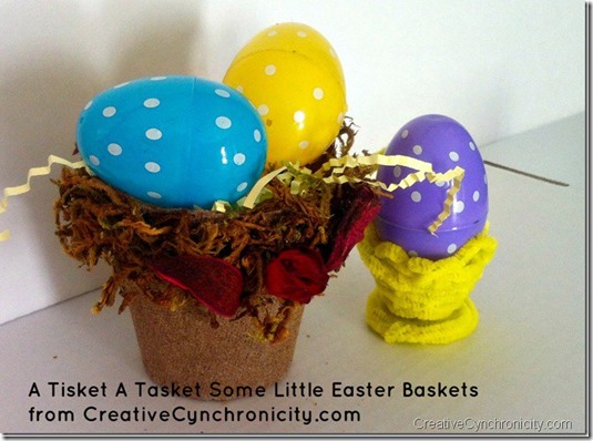 little easter treat holder made from peat seed cup