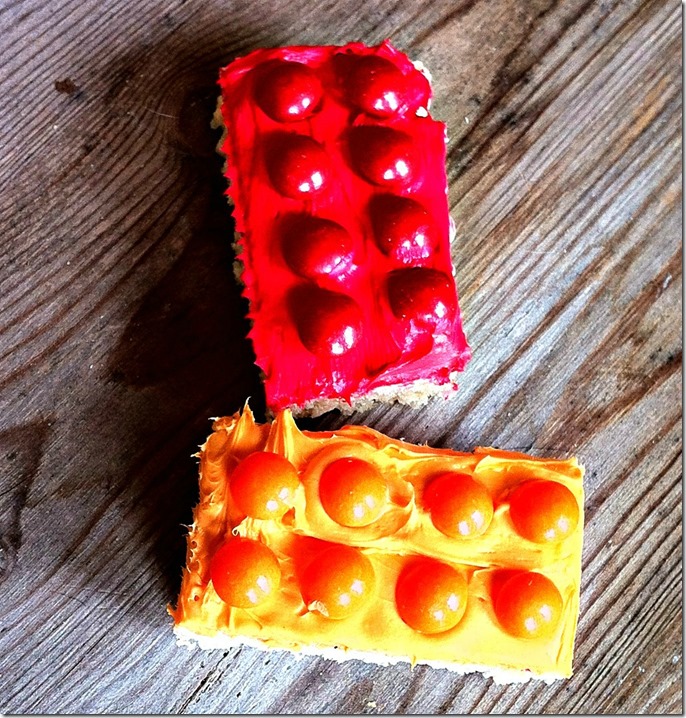 Fun Lego Rice Krispie Squares 