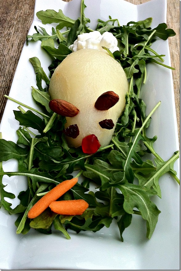 easter bunny pear salad