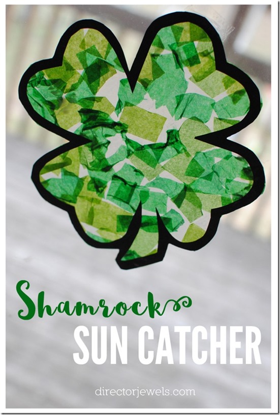 shamrock sun catcher st patricks day kids craft 1