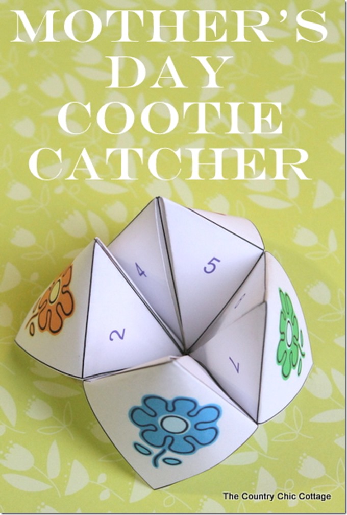 mother's day cootie catcher free printable