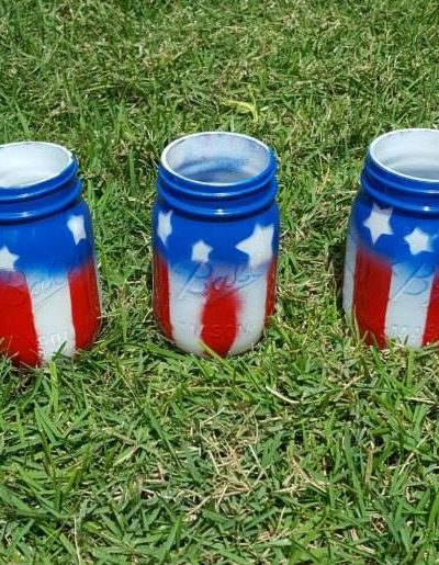 Show your love for the USA with these DIY American Flag Mason Jars. Full tutorial so you can make your own.