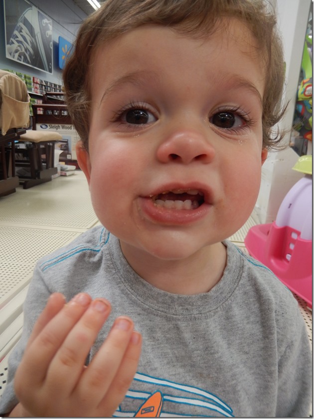 Sawyer loves his Gerber Lil Beanies toddler snacks. 