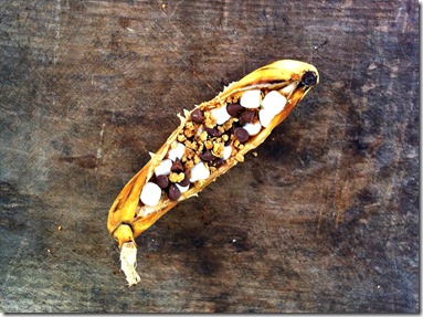 banana boat with granola added