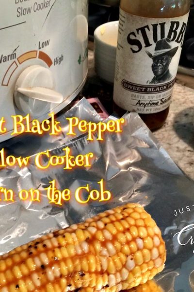 sweet black pepper slow cooker corn on the cob
