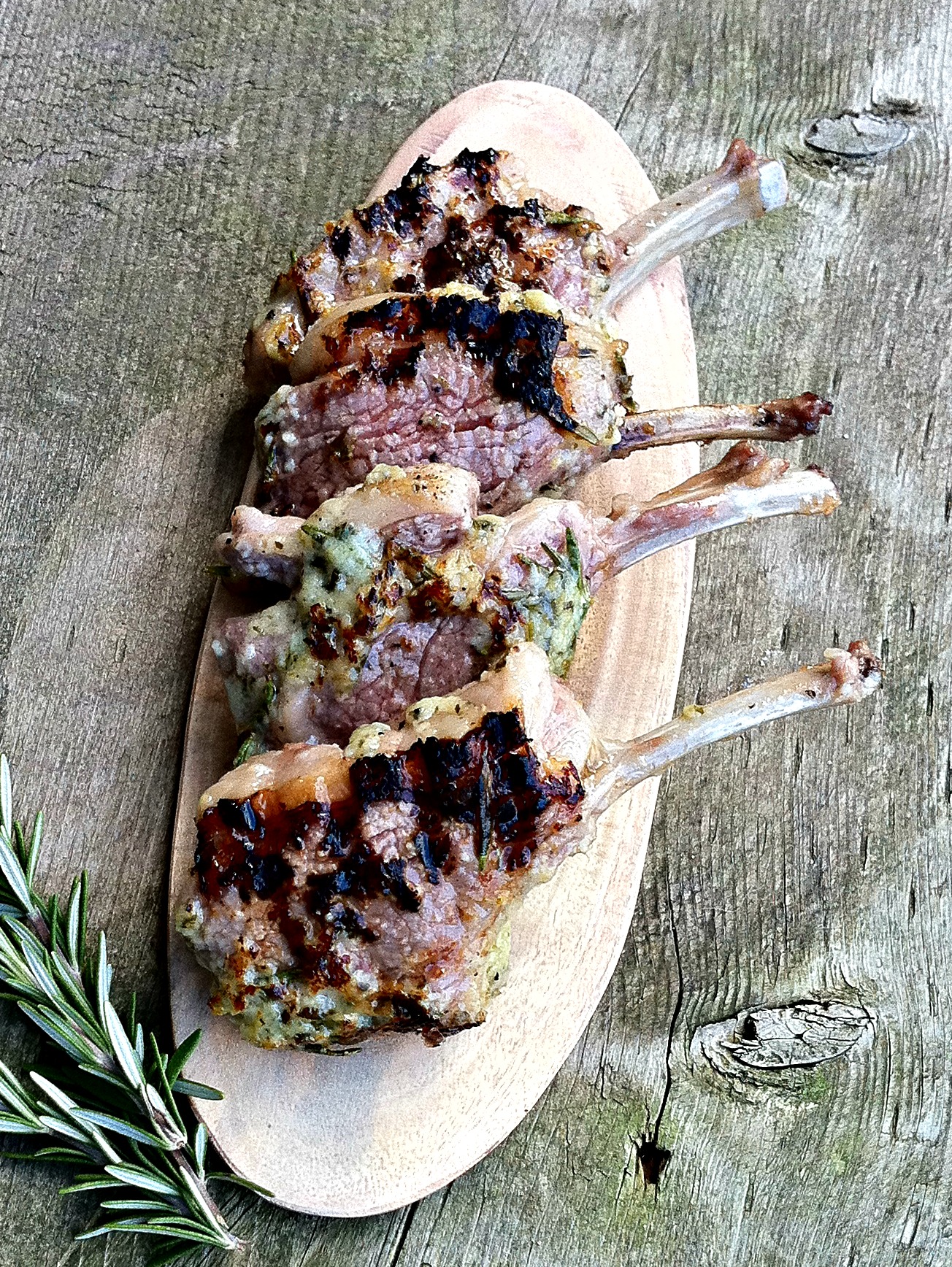 Grilled Lamb Lollipops with Garlic Herb Marinade 