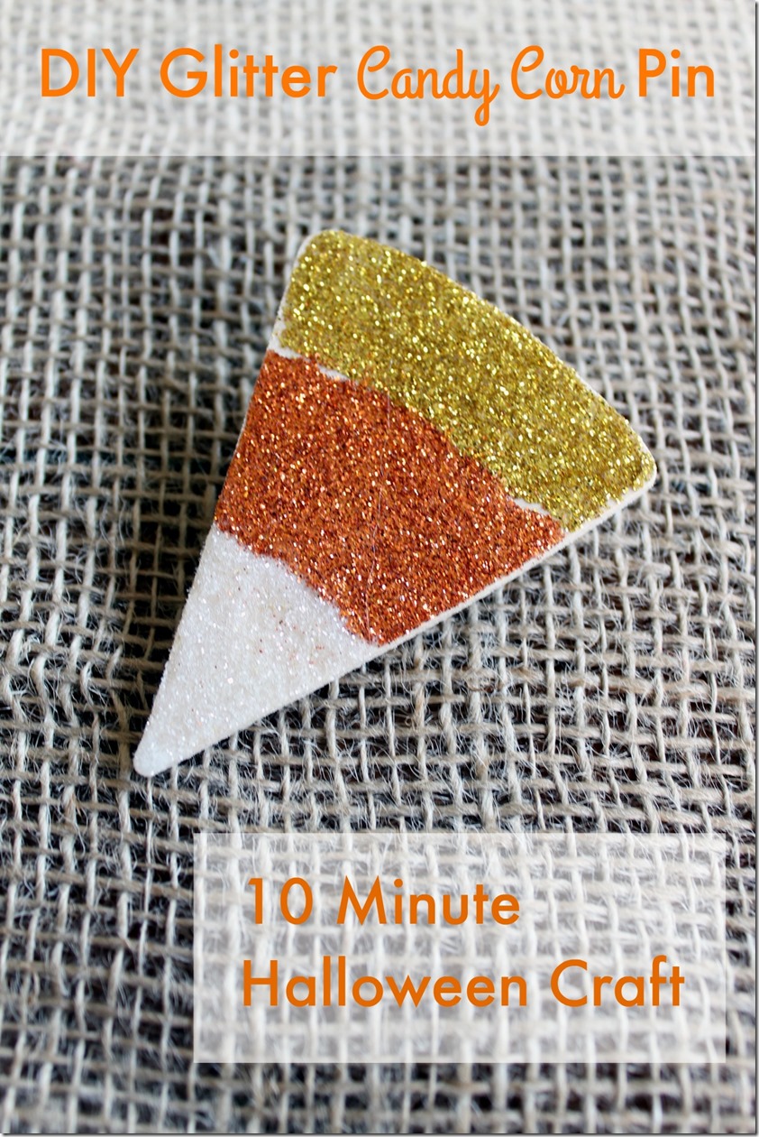 glitter candy corn pin tutorial