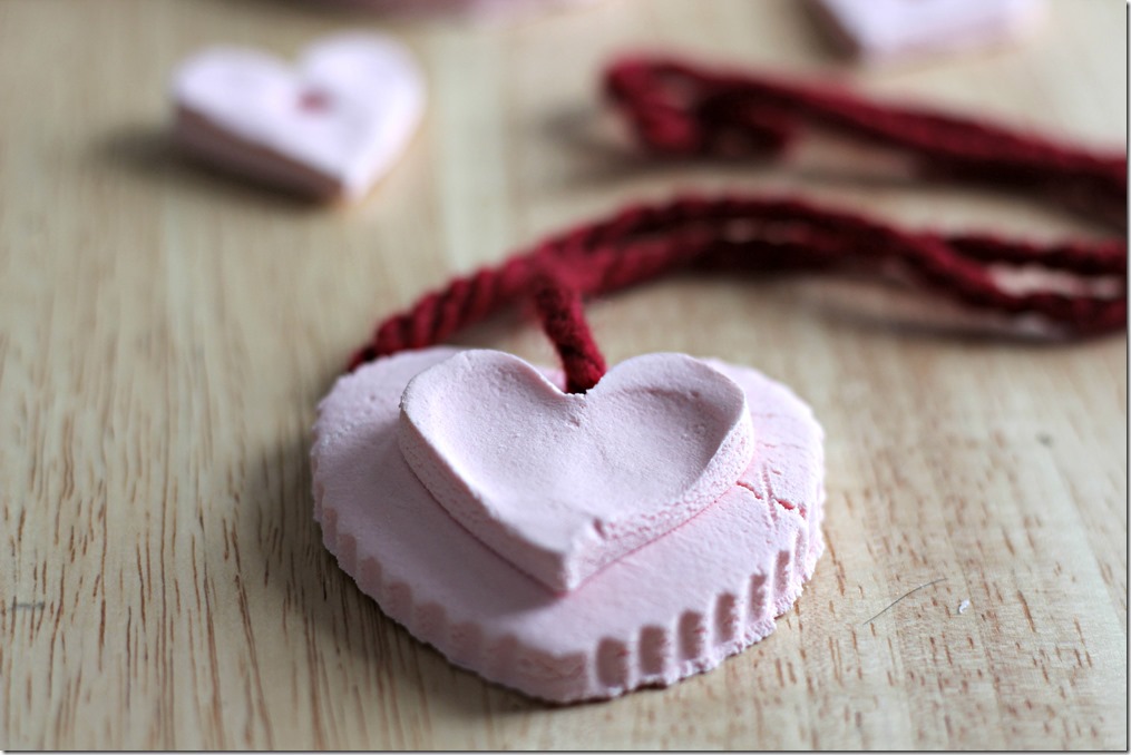 DIY Clay Fingerprint Hearts make a great Valentine's Day gift