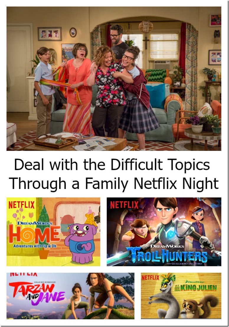 dealing with difficult topics through a family netflix night