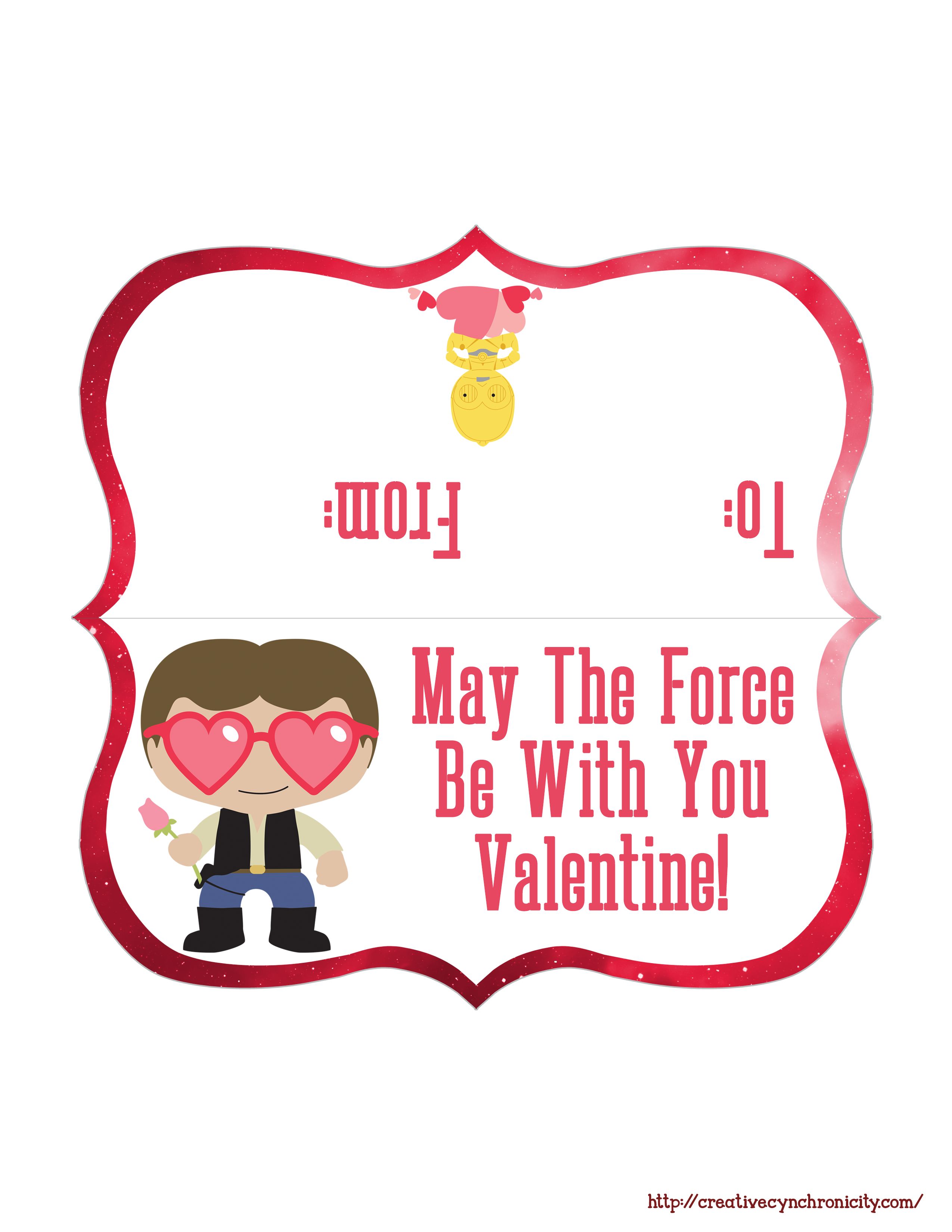 Star Wars Valentine Bag Topper