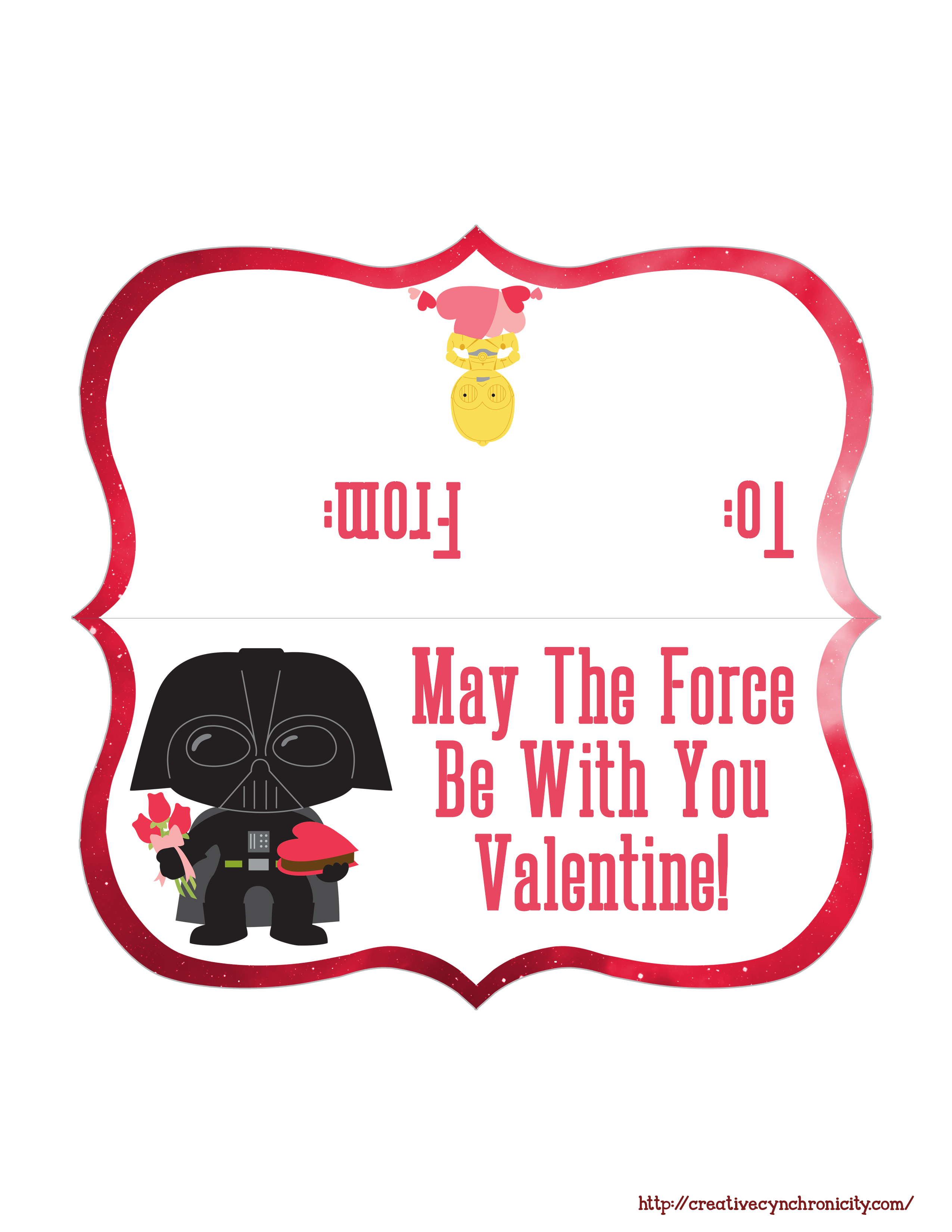 Star Wars Valentine Bag Topper