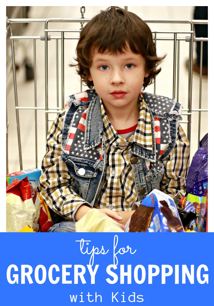 tips for grocery shopping with kids