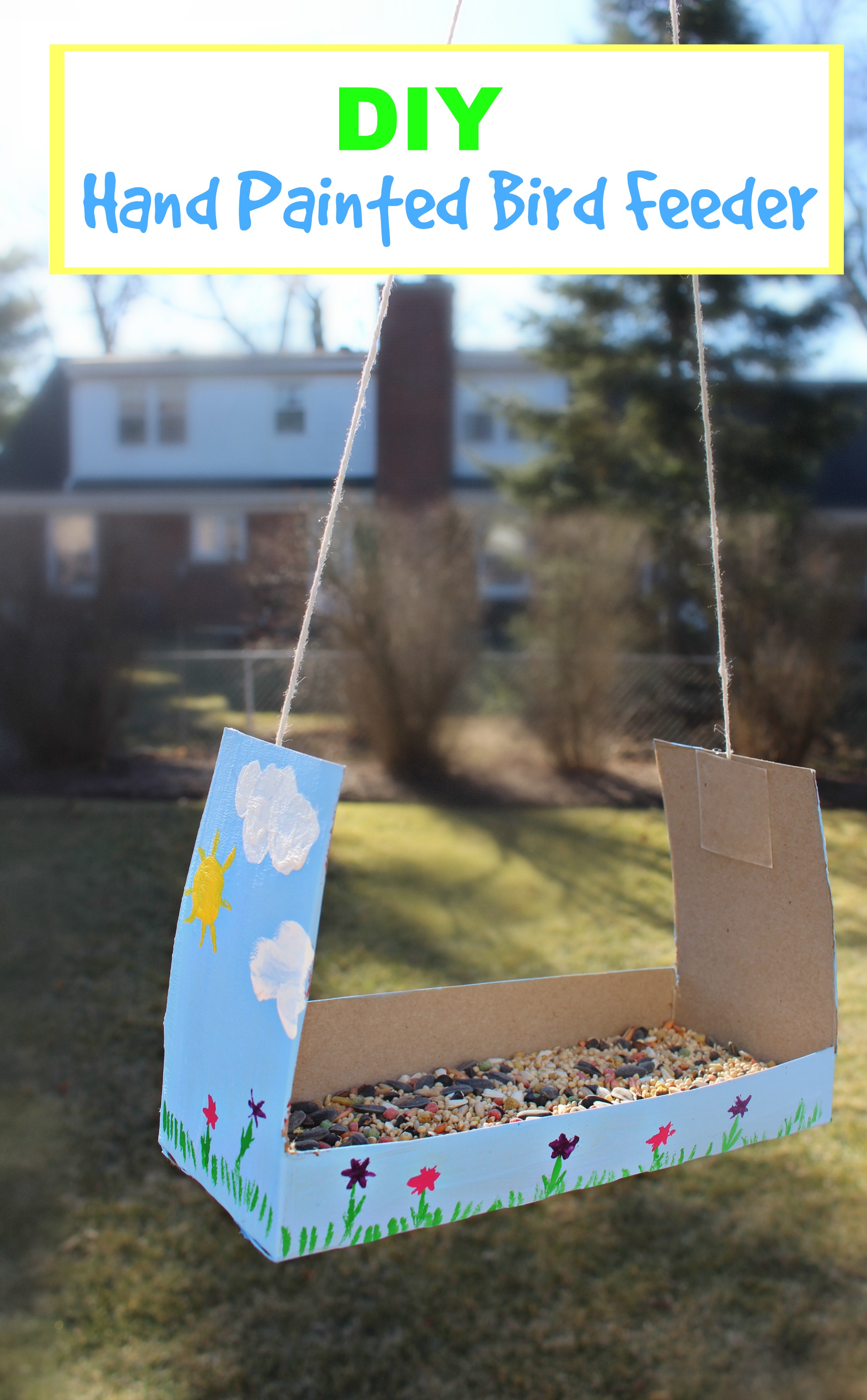 DIY Hand Painted Bird Feeder 