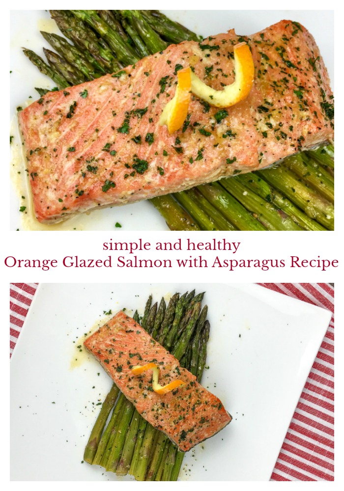 Simple Healthy Orange Glazed Salmon with Asparagus Recipe
