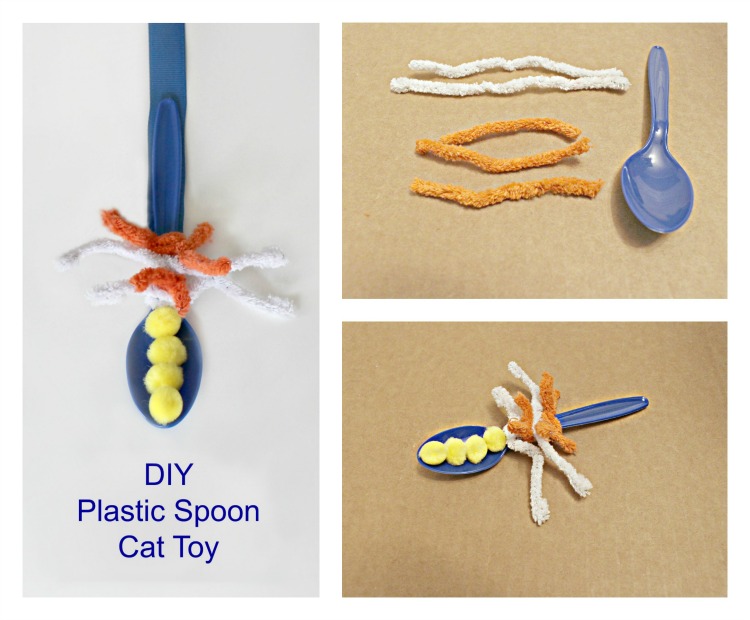 plastic spoon cat toy craft