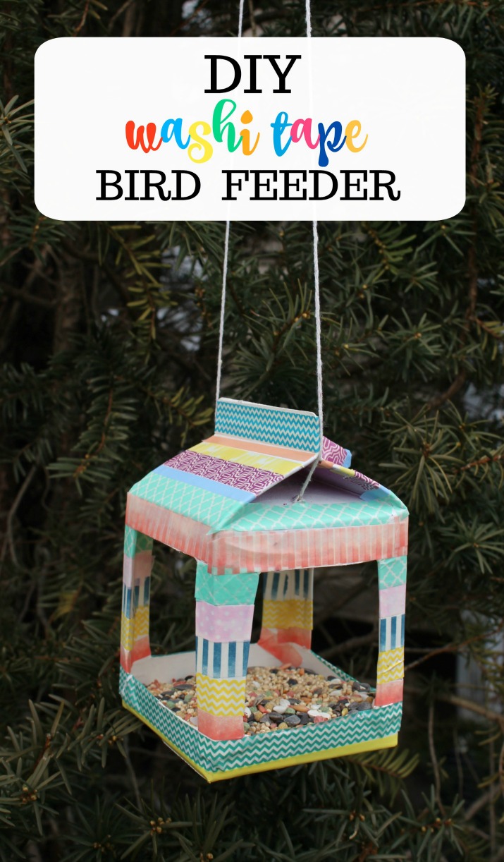 washi tape birdhouse craft