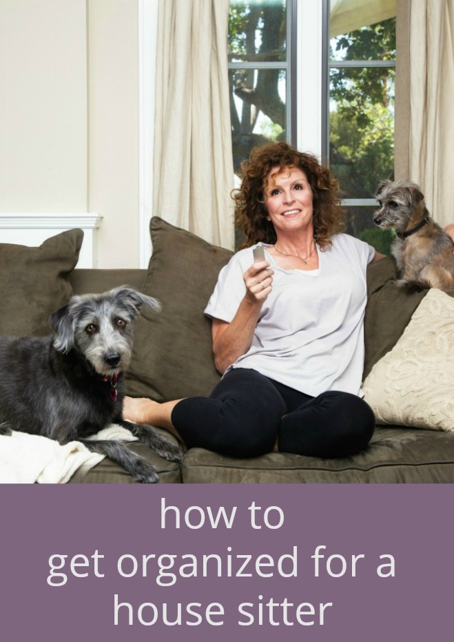 how to get organized for a house sitter