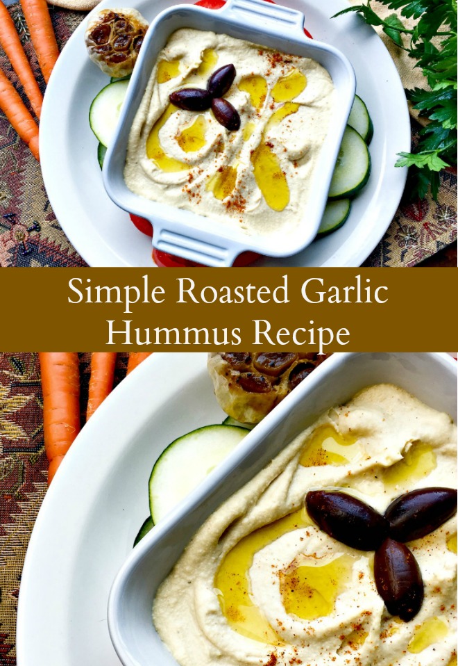 simple Roasted Garlic Hummus Recipe