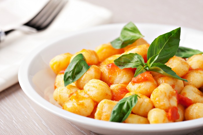 gnocchi with tomato sauce and basil
