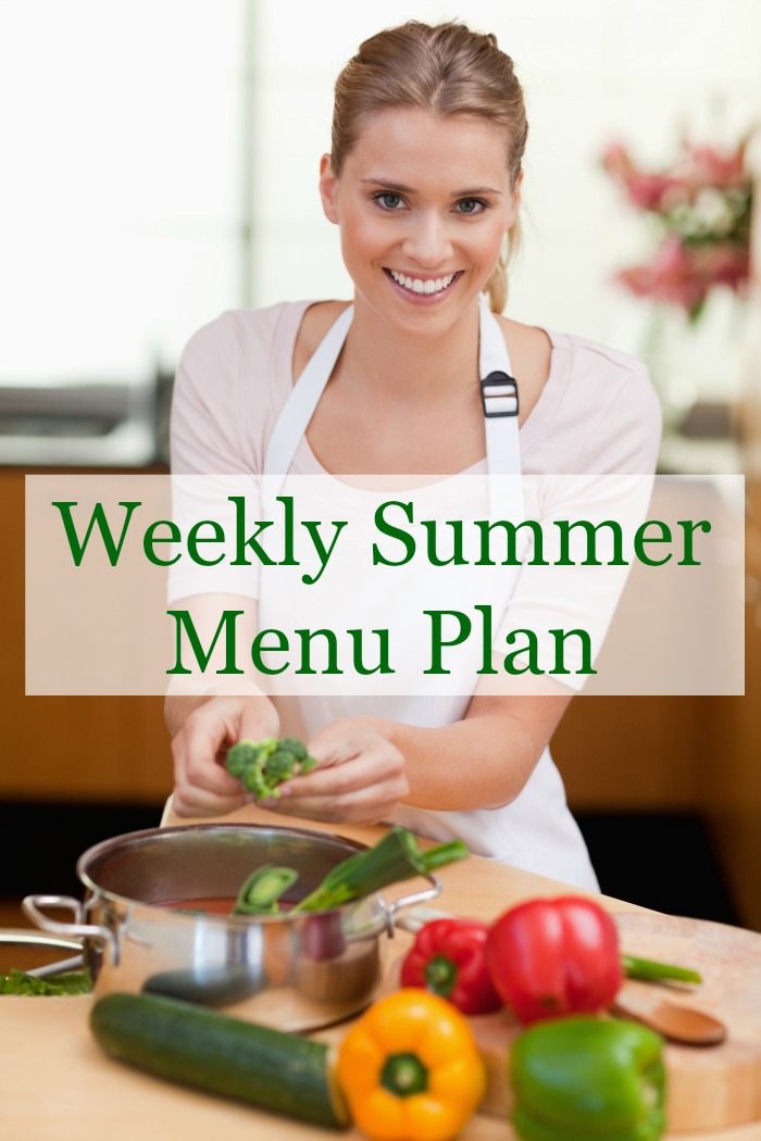 weekly summer menu plan