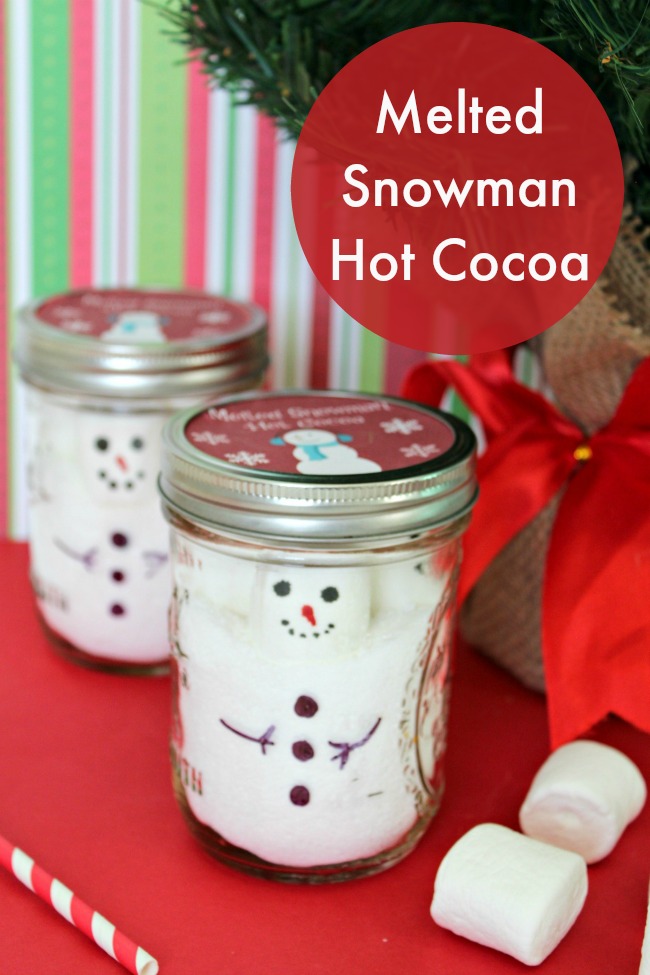 diy snowman jars hot chocolate