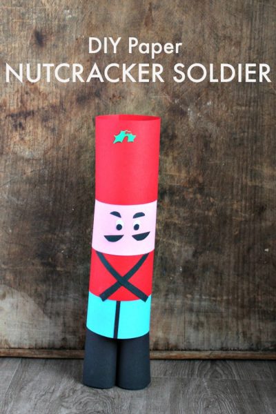 make this diy paper nutcracker soldier craft for kids for under 50 cents