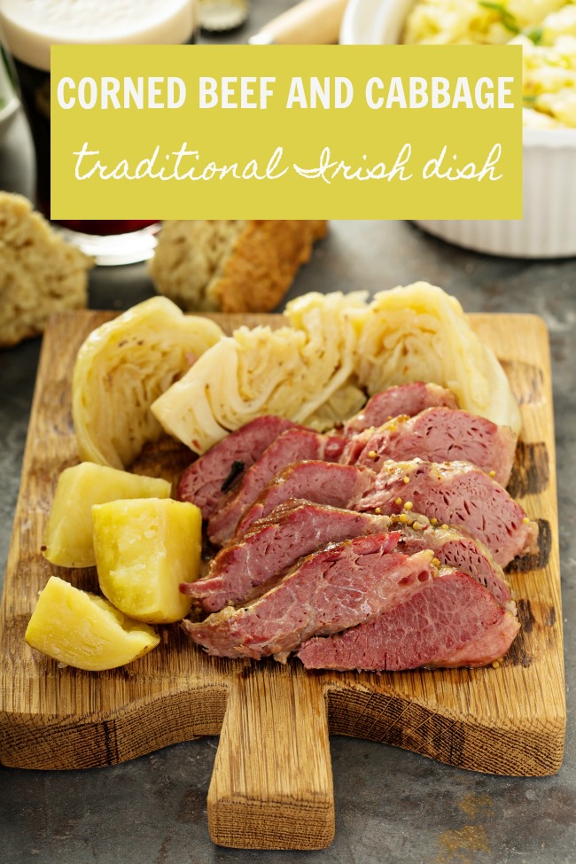 Corned beef and cabbage, Irish traditional dinner