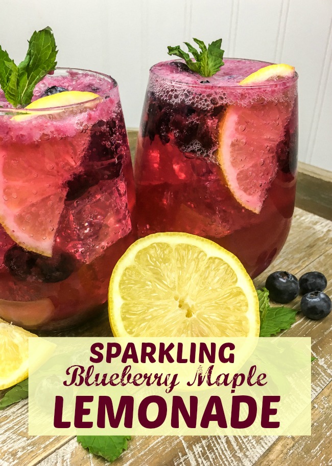 Sparkling Blueberry Maple Lemonade