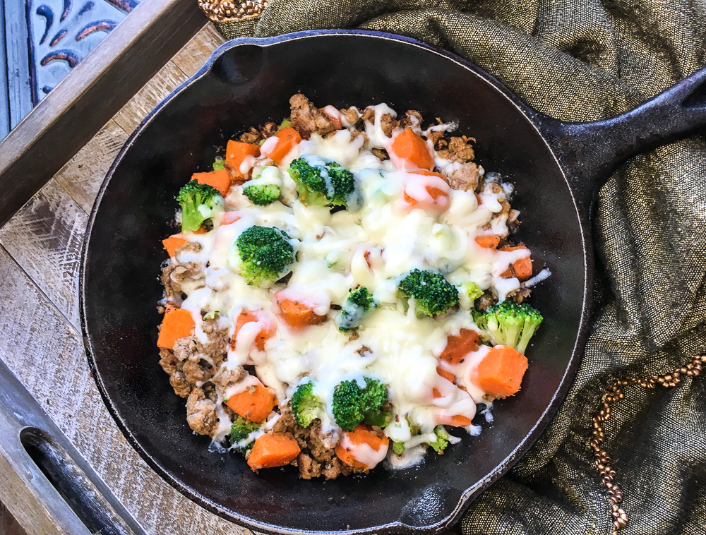 quick and easy turkey and sweet potato skillet
