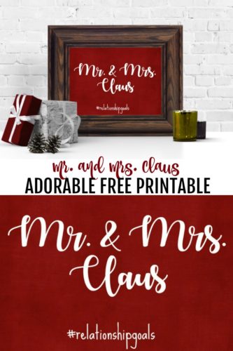 Mr. and Mrs. Claus Printable Sign - Creative Cynchronicity