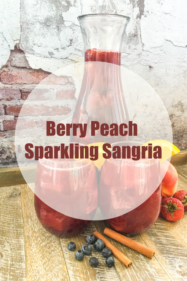 Berry Peach Sparkling Sangria