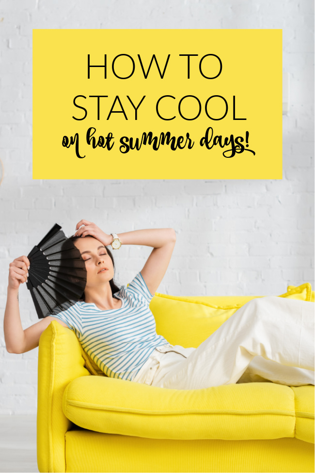 how to stay cool in summer - picture of woman with fan