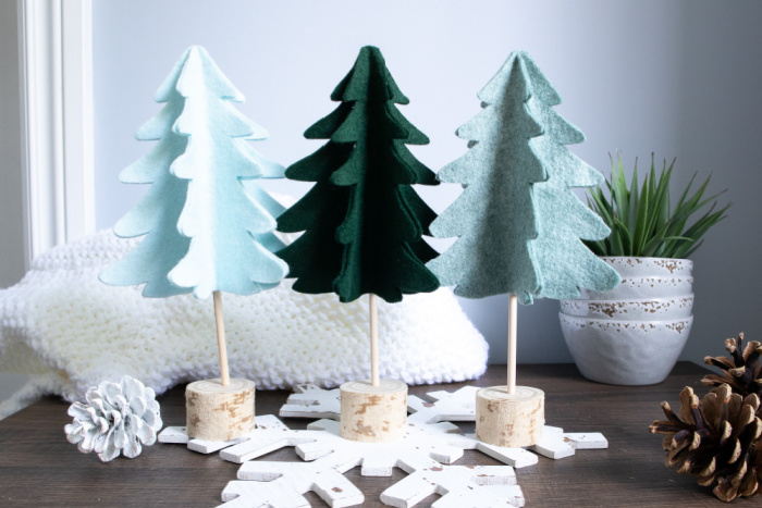 adorable 3d felt christmas trees