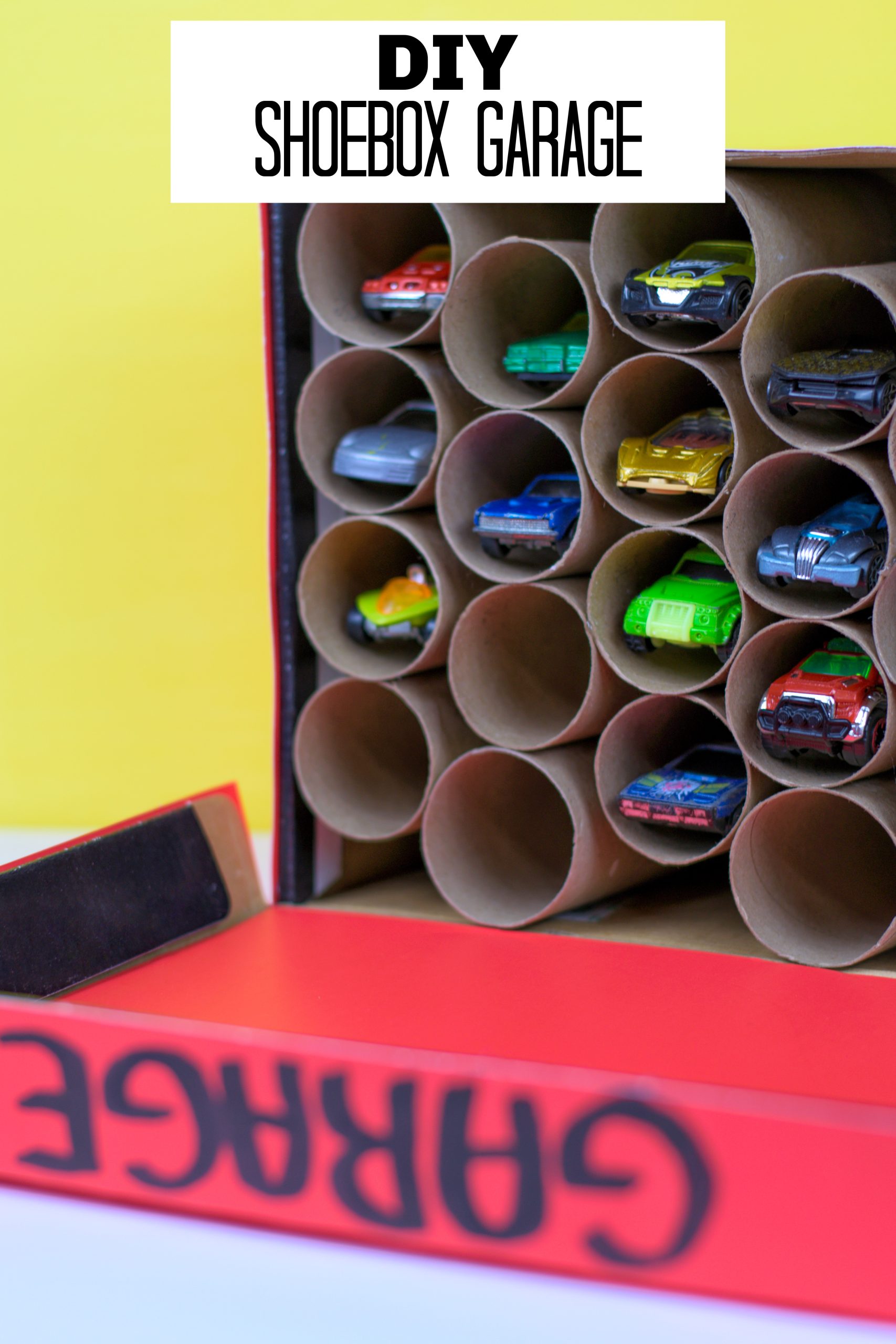 Shoebox Garage for Toy Cars Creative Cynchronicity