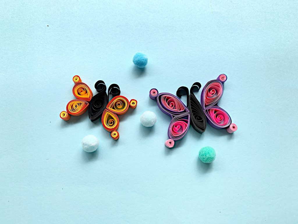 how to make paper quilling butterflies