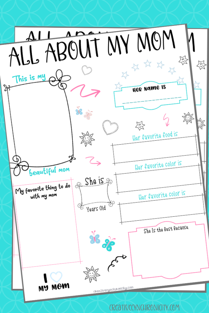 all about my mom printable