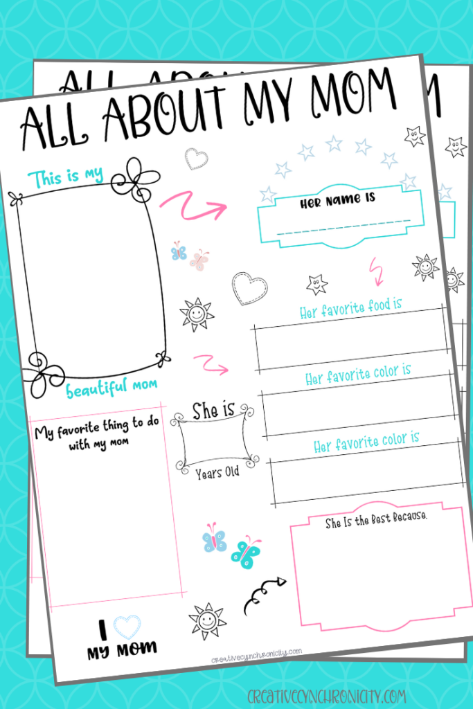 All About My Mom Printable - Creative Cynchronicity