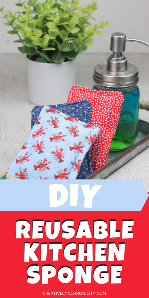 diy reusable kitchen sponge