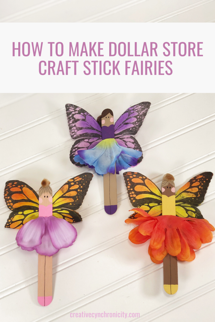 dollar store craft stick fairies