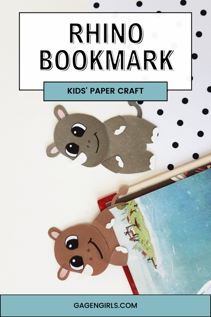 paper rhinoceros bookmark 