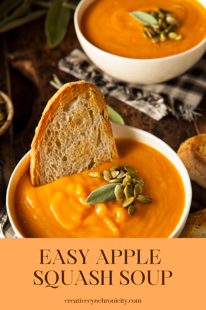 Easy Apple Butternut Squash Soup with Sweet Potatoes