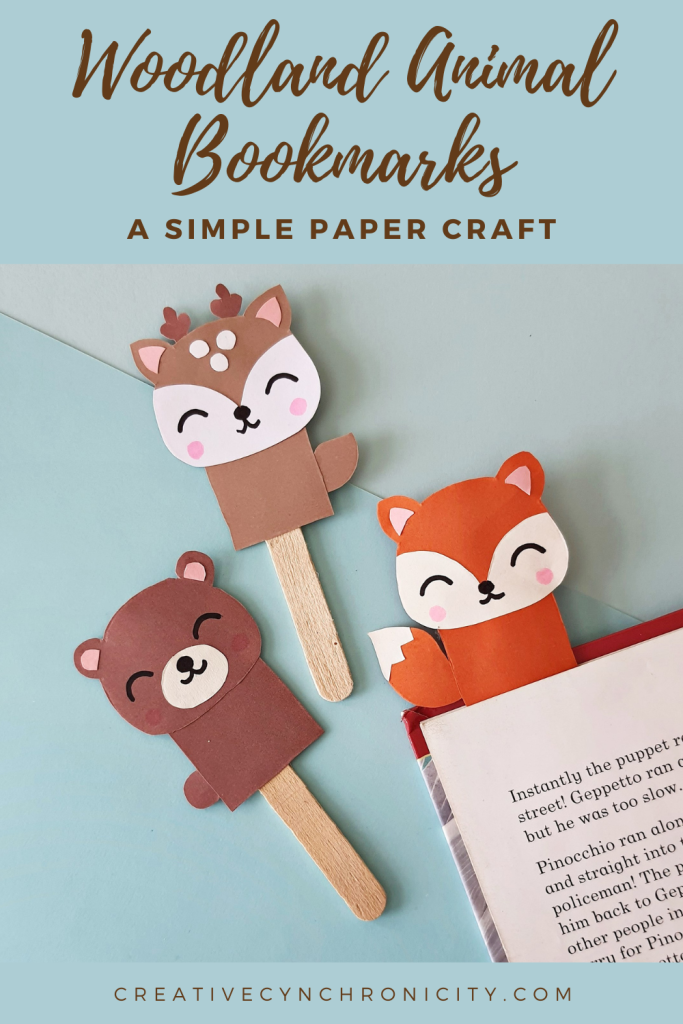 woodland animal bookmarks