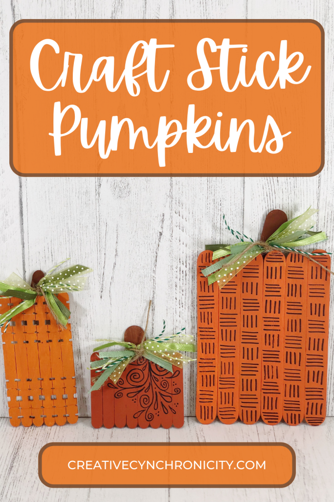 craft stick pumpkins