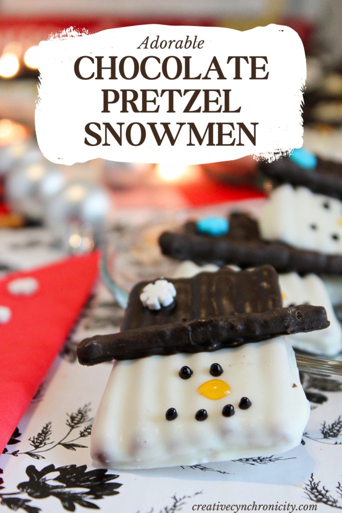 Chocolate Pretzel Snowmen